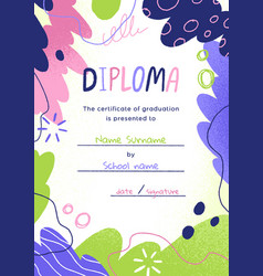 Kids Diploma Background Design Childish