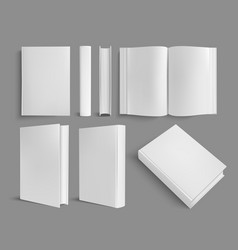 Realistic Book Mockup Set