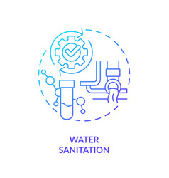 Water Sanitation Blue Gradient Concept Icon