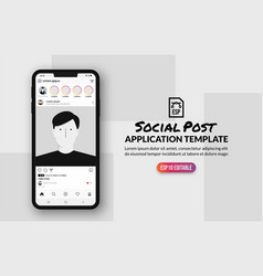 Instagram Post Template Social Media Application