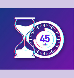 45 Minutes Stopwatch Glitch Icon