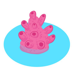 Hard Coral Icon Isometric Pink Bright