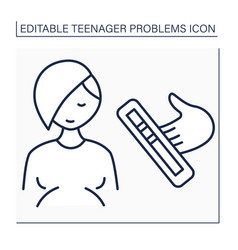 Teen Pregnancy Line Icon