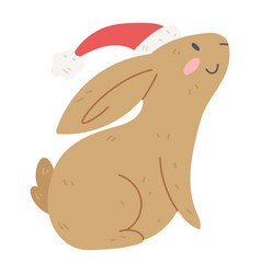 Isolated Bunny Cartoon Kawaii Christmas Character