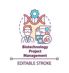 Biotechnology Project Management Concept Icon