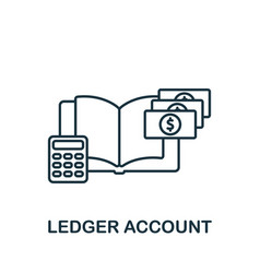 Ledger Account Icon Monochrome Simple Accounting