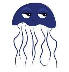 A Sad Crying Blue Jelly Fish Or Color