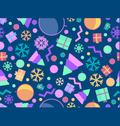 Christmas Seamless Pattern With Snowflakes And 3d