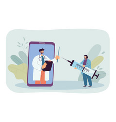 Doctor Teaching Medical Student From Phone Screen