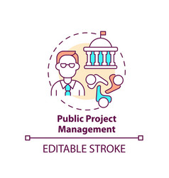 Public Project Management Concept Icon