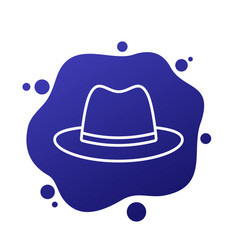 Fedora Hat Line Icon