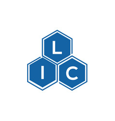 Lic Letter Logo Design On White Background