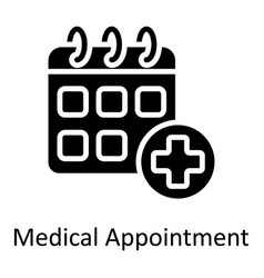 Medical Appointment Solid Icon Design Illu