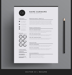 Professional Cv Resume Template Design