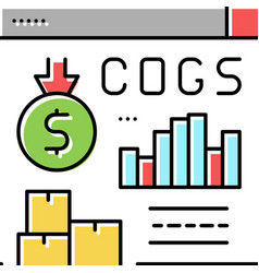 Cost Of Goods Sold Cogs Report Color Icon