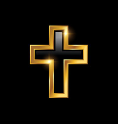 Golden Luxury Cross Sign