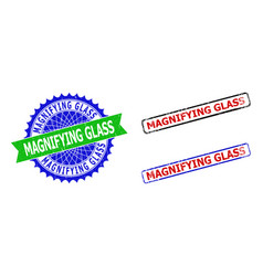 Magnifying Glass Rosette And Rectangle Bicolor