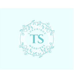 Ts Initials Letter Wedding Monogram Logos