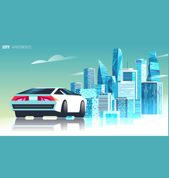 Car Sharing Smart City Skyline