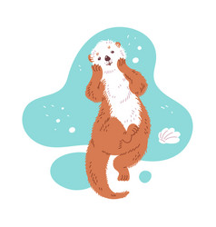 Cute Cartoon Sea Otter