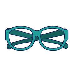 Executive Glasses Accesorie Isolated Cartoon Blue