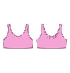 Girl Bra Technical Sketch Pink Color Casual