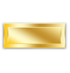 Golden Plate Icon Name Tag Rectangular Shape