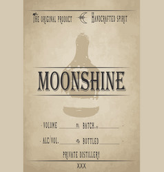 Moonshine Label Vintage Design