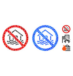 No Flood Disaster Mosaic Icon Circle Dots