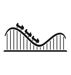 Roller Coaster Track Icon Simple Style