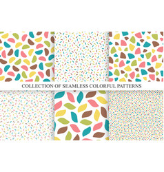 Set Of Seamless Patterns With Colorful