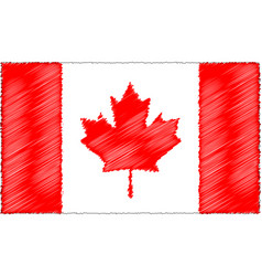 Sketch Style Canada Flag