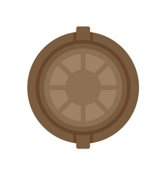 Top View Coffee Capsule Icon Flat Espresso