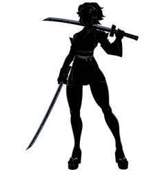 Manga Samurai Female Silhouette