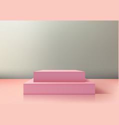 Minimal 3d Podium Mockup Featuring A Soft Green