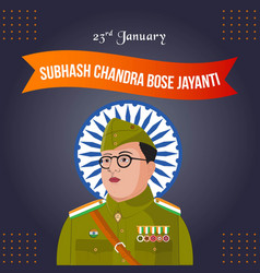 Subhash Chandra Bose Jayanti Banner Design