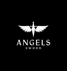 Wings With Sword Logo Design