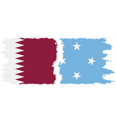 Federated States Of Micronesia And Qatar Grunge