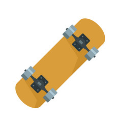 Lacquered Wood Skateboard Icon Flat Style