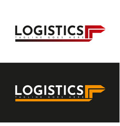 Transport Logistic Logo With Arrow Moving Forward