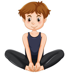 Yoga Cobblers Pose Cartoon Character