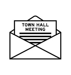 Envelope And Letter Sign With Word Town Hall