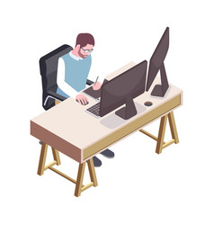 Isometric Office Worker