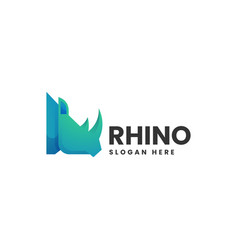 Logo Rhino Gradient Colorful Style