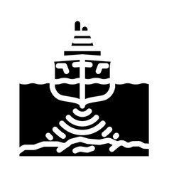 Marine Noise Pollution Glyph Icon