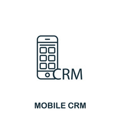 Mobile Crm Icon Monochrome Simple Customer