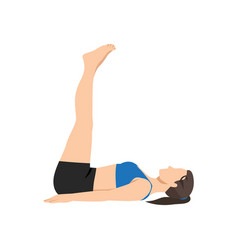 Woman Doing Yoga In Half Plough Pose