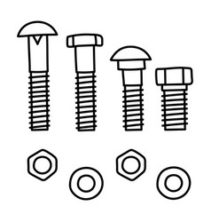 Bolt Nut Washer And Screw Set Black