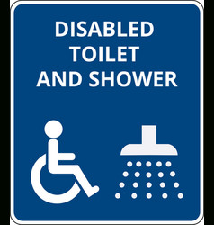 Disabled Toilet And Shower Symbol