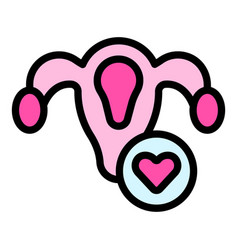 Female Reproductive Health Icon Flat